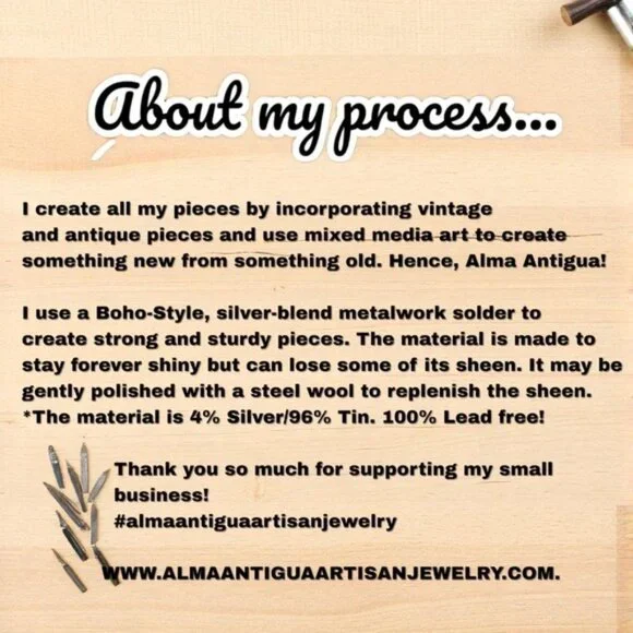 Sea Glass Balance Ring With Upcycled Silver Spoon Band Artisan Crafted Adjust. - Picture 12 of 14